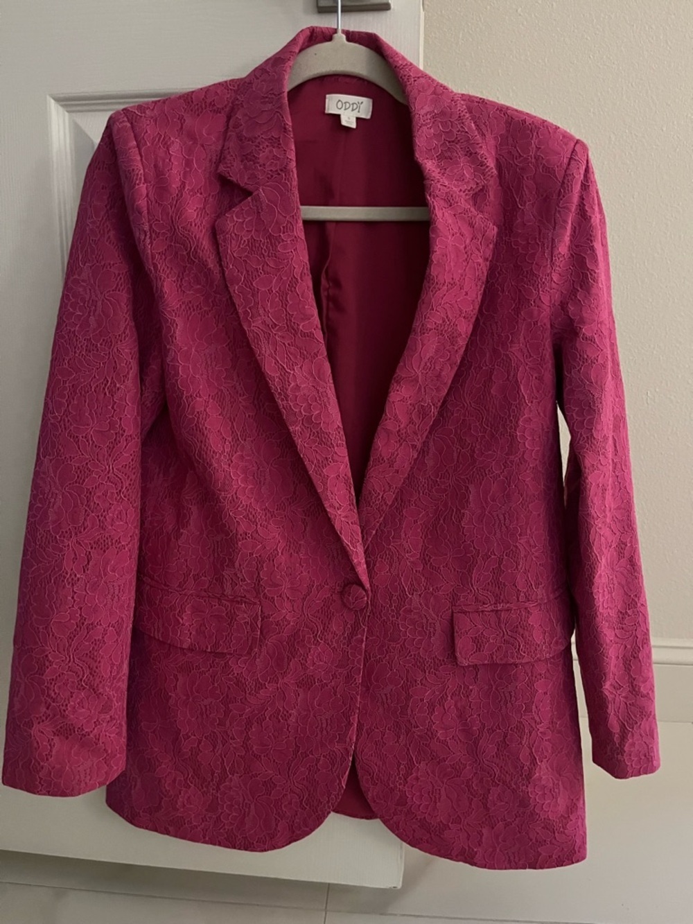 ODDY Women’s Pink Lace Blazer size small - Picture 3 of 9